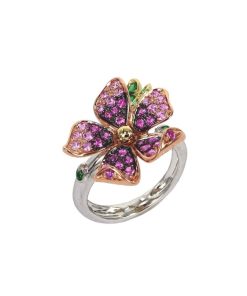 Anelli Lunati | Anello Primula Rosa - Lunati Gioielli