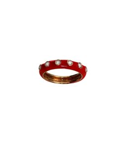 Anelli Lunati | Anello Red Enamel - Lunati Gioielli