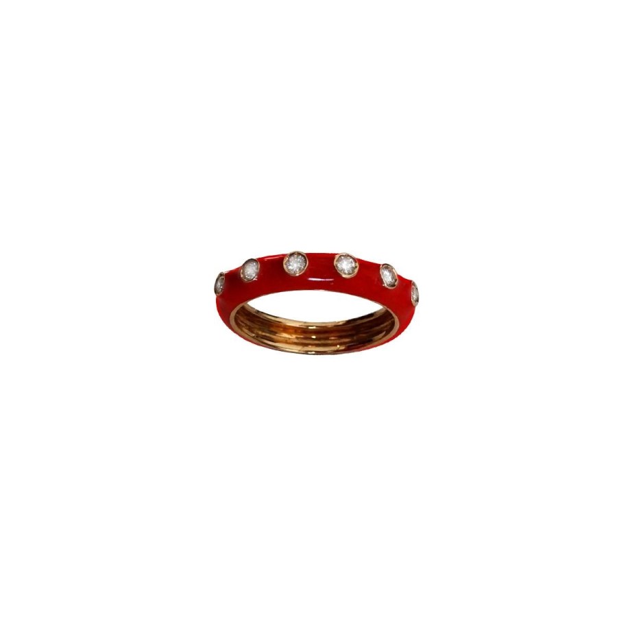 Anelli Lunati | Anello Red Enamel - Lunati Gioielli