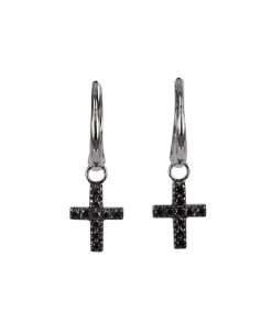 Orecchini Lunati | Orecchini Black Cross - Lunati Gioielli