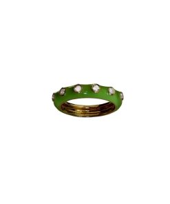 Anelli Lunati | Green Enamel