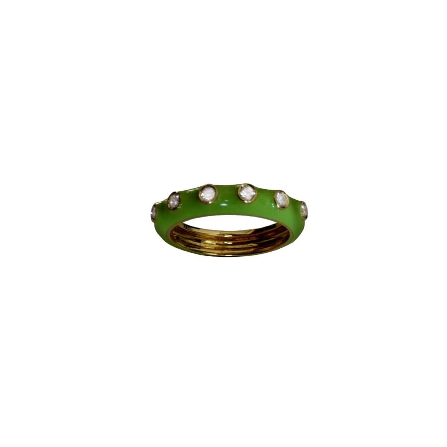 Anelli Lunati | Green Enamel