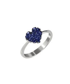 Anelli Lunati | Anello Cuore Blu - Lunati Gioielli