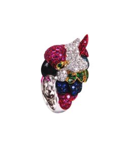 Anelli Lunati | Rainbow Parrot, E Un Anello Che Si Puo Definire Super Glamour